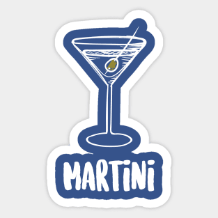 Martini Cocktail Drink Sticker